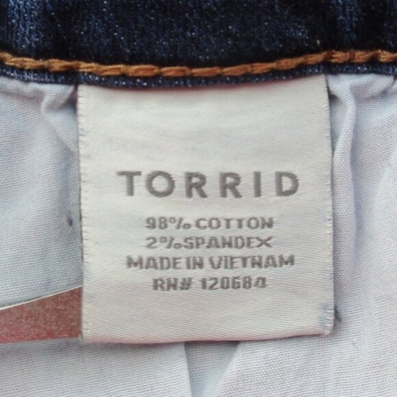 🌸SOLD🌸 TORRID Jeans Size 20 Distressed Skinny Blue Denim - Picture 9 of 11